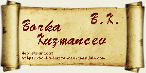Borka Kuzmančev vizit kartica